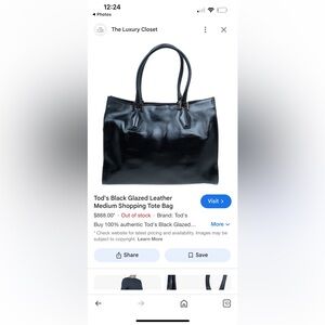 Tods Leather Black Bag